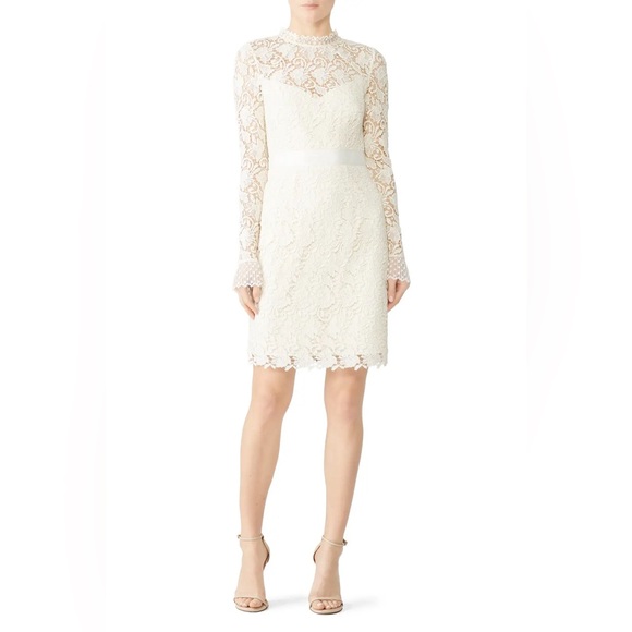 ML Monique Lhuillier Ivory Lace Sheath Dress, Size 0 NEW w/Tag ML Monique Lhuillier Ivory Lace Sheath Dress, Size 0 NEW w/Tag